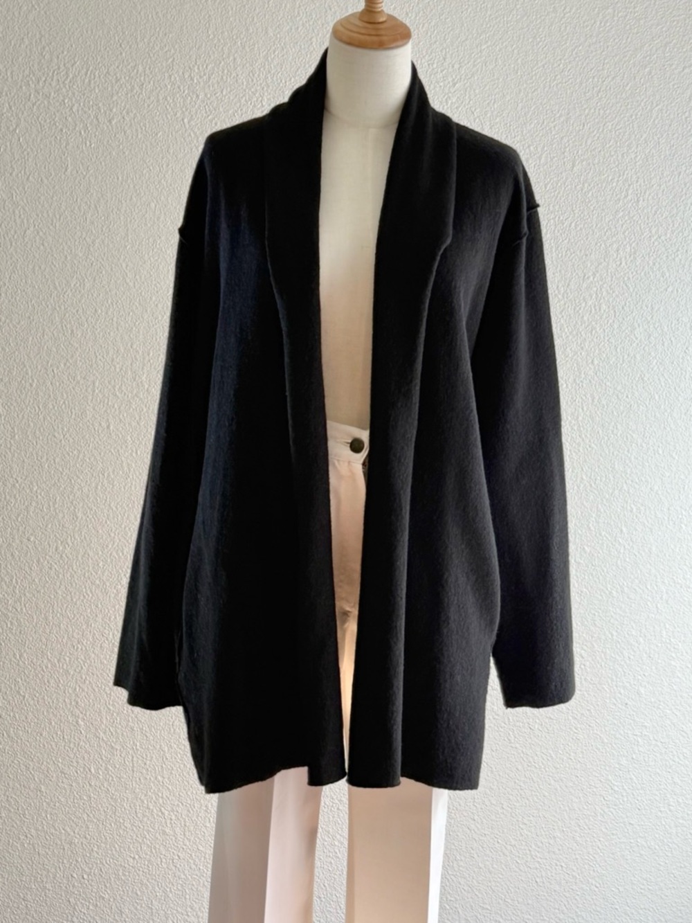 Eileen Fisher Wool Jacket Open Front Cardigan